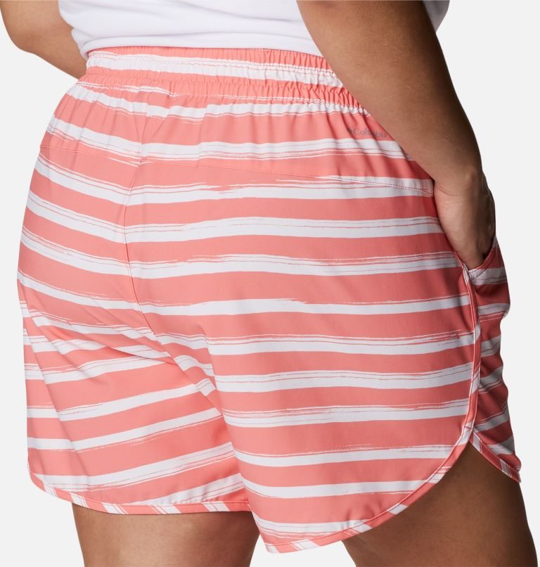 Women's Columbia Bogata Bay Stretch Printed Shorts Stripe | Plus Size CA-V1836